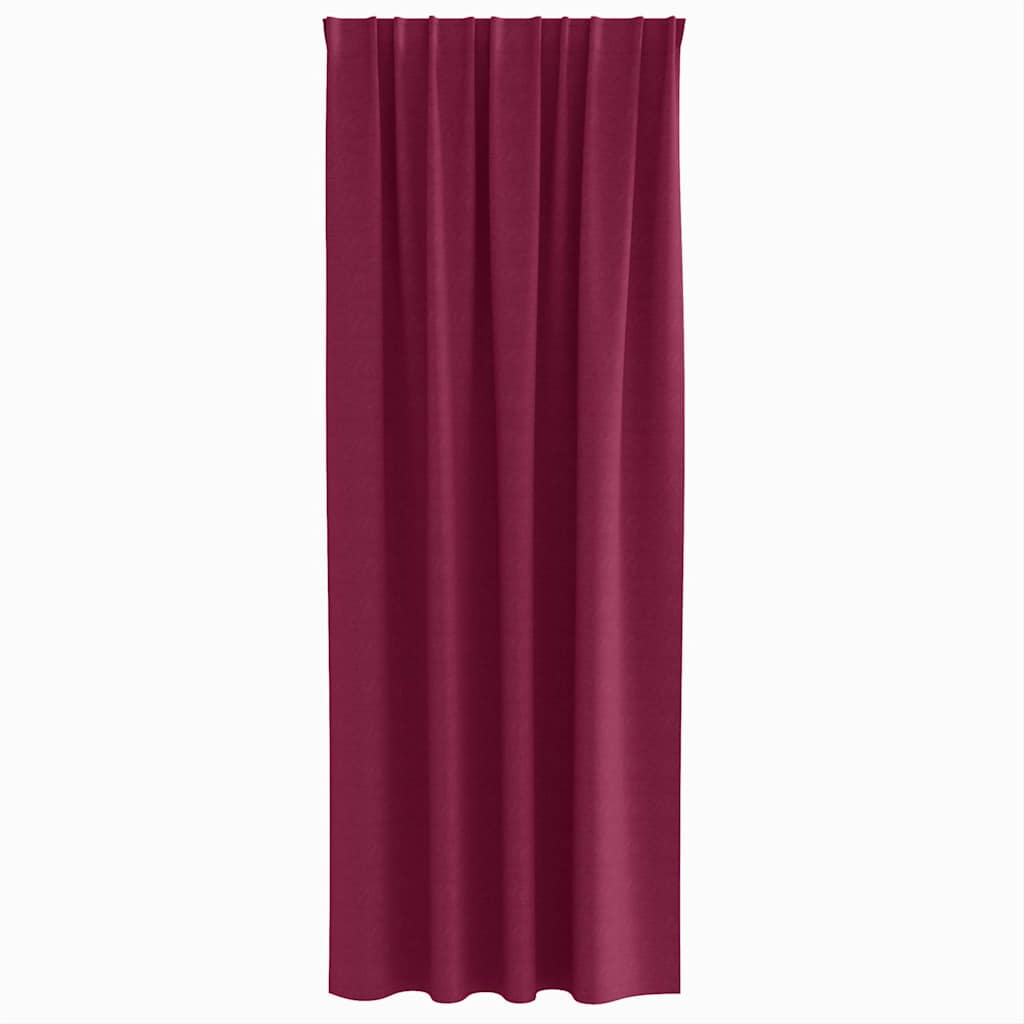 Mørklægningsgardiner med ringe 2 pcs Vinrød 260 x 140 cm