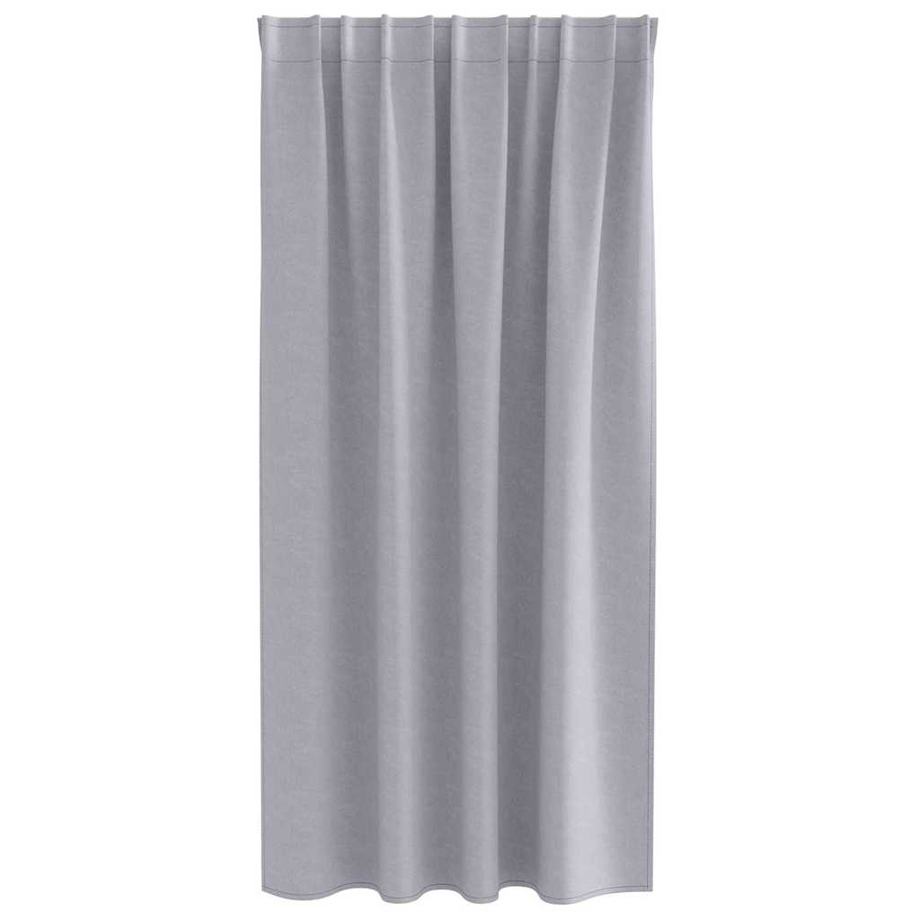 Mørklægningsgardiner med ringe 2 pcs Metal Grå 175 x 140 cm
