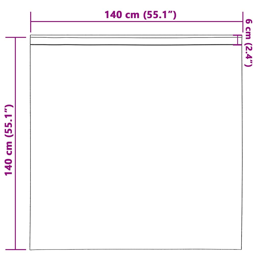 Mørklægningsgardiner med ringe 2 pcs Lys Brun 140 x 140 cm