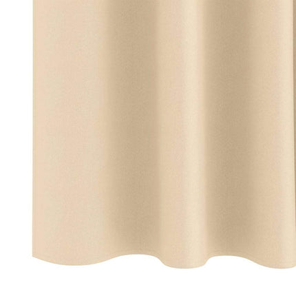 Mørklægningsgardiner med ringe 2 stk. Cremefarvet 140 x 140 cm