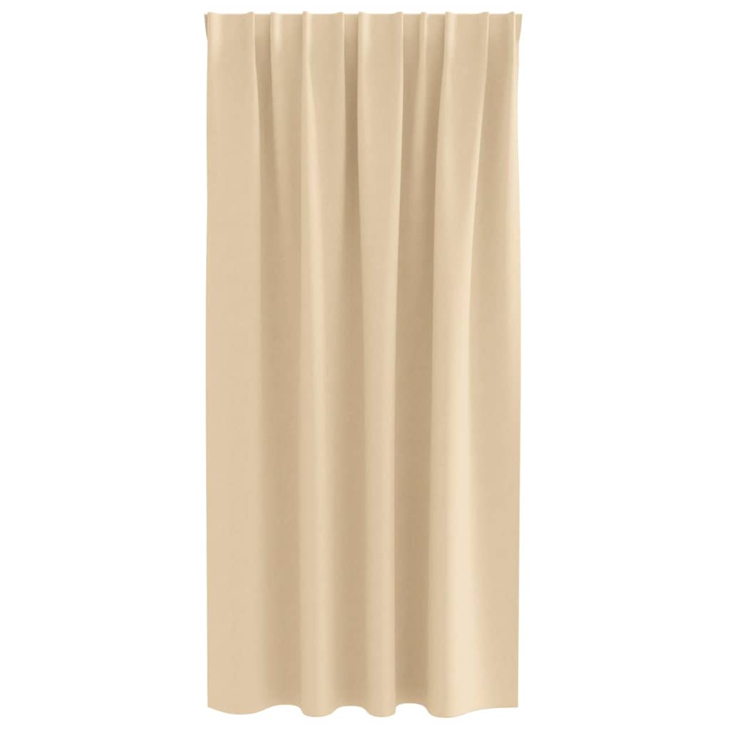 Mørklægningsgardiner med ringe 2 pcs Creme 175 x 140 cm