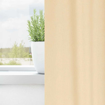 Mørklægningsgardiner med ringe 2 pcs Creme 225 x 140 cm