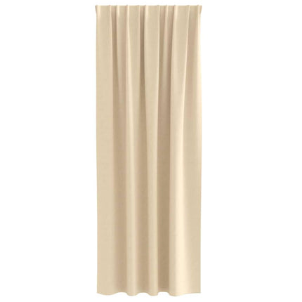Mørklægningsgardiner med ringe 2 pcs Creme 225 x 140 cm
