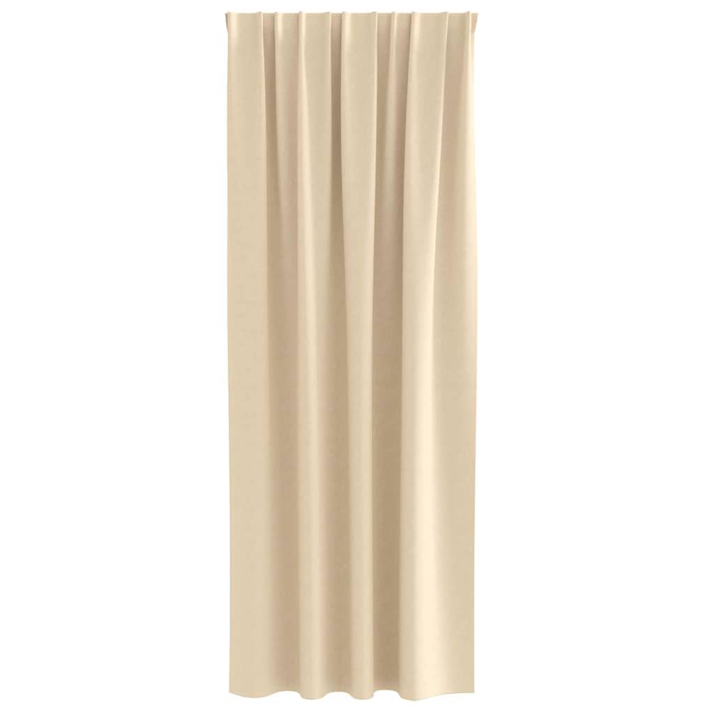 Mørklægningsgardiner med ringe 2 pcs Creme 245 x 140 cm