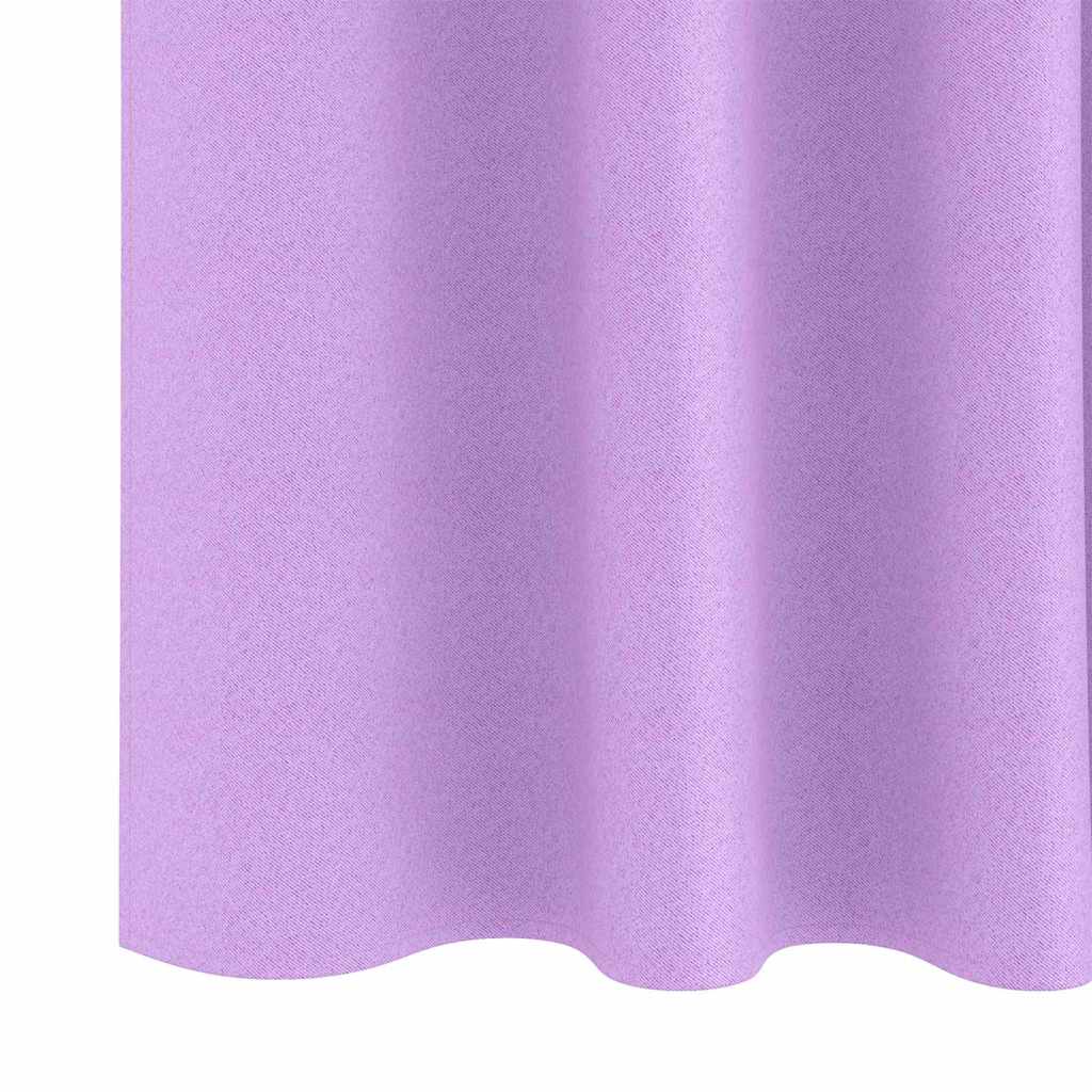 Mørklægningsgardiner med ringe 2 pcs Lilla 175 x 140 cm