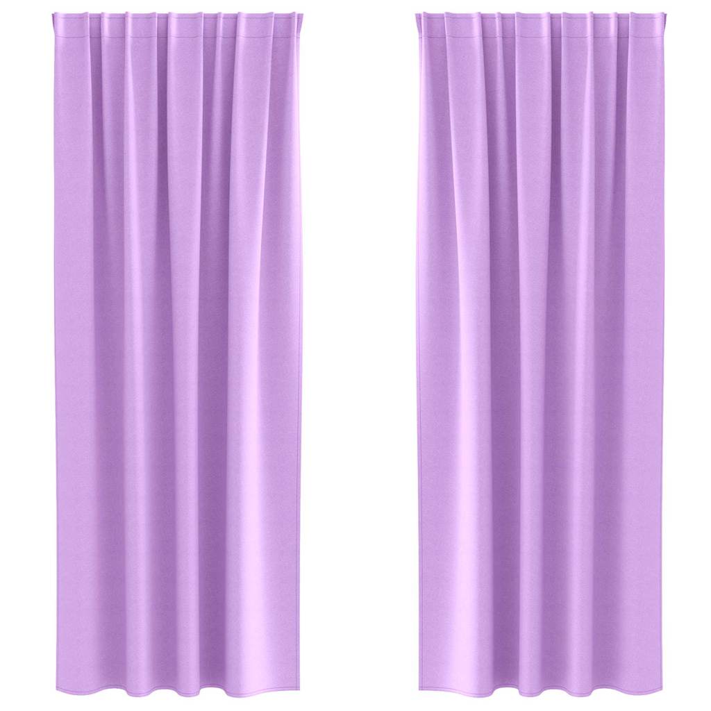 Mørklægningsgardiner med ringe 2 pcs Lilla 225 x 140 cm