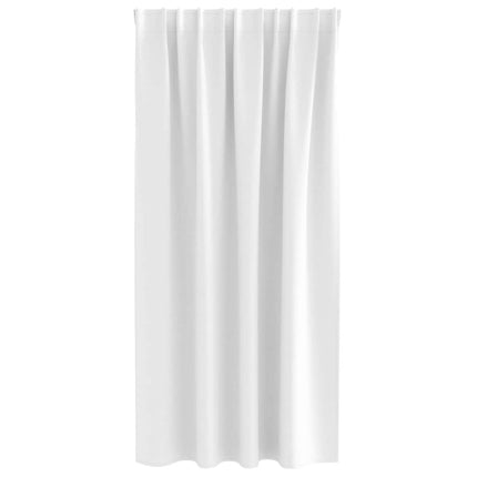 Mørklægningsgardiner med ringe 2 stk. Lys hvid 175 x 140 cm