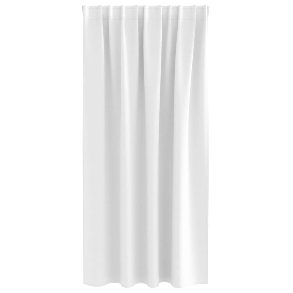 Mørklægningsgardiner med ringe 2 pcs Lys hvid 175 x 140 cm