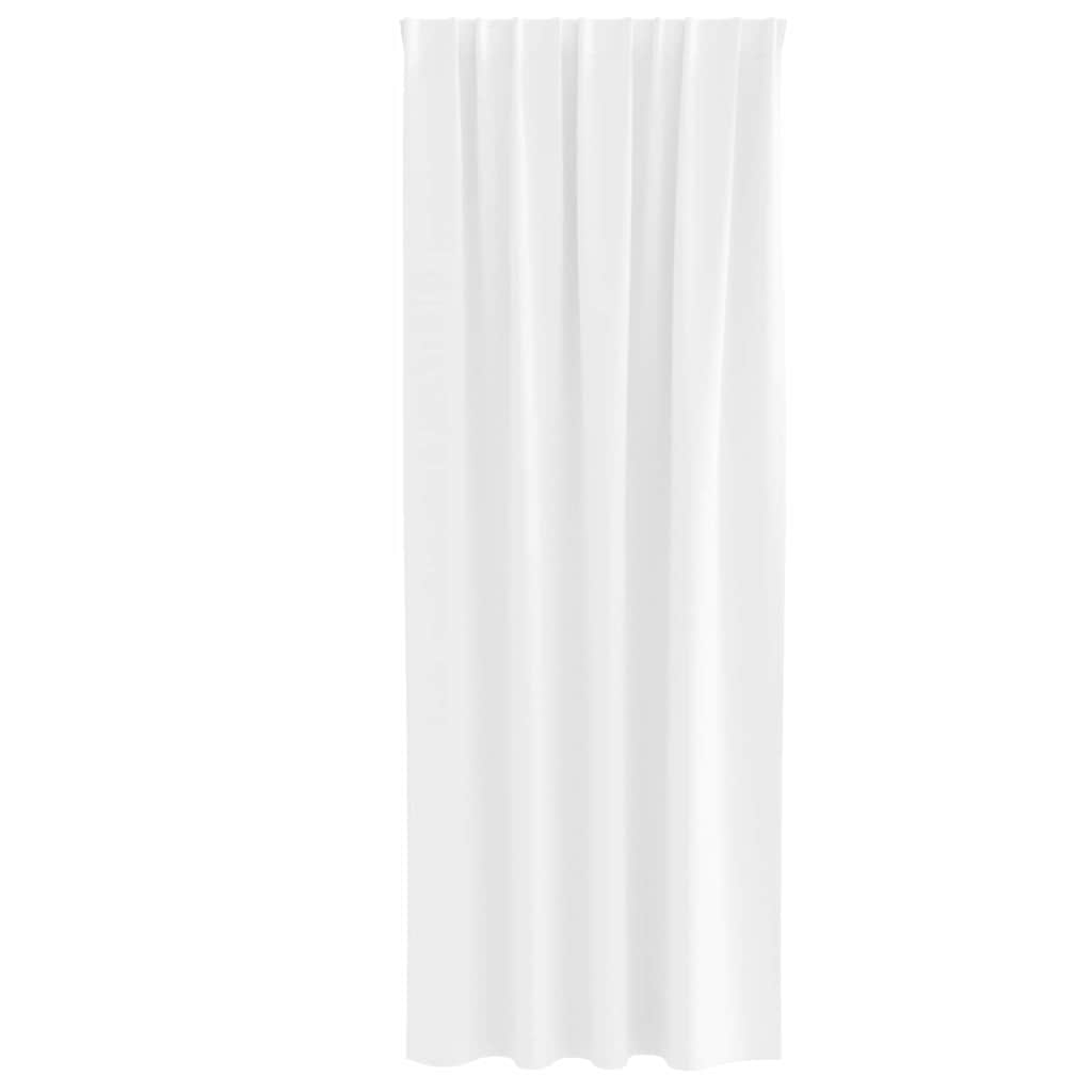 Mørklægningsgardiner med ringe 2 pcs Ren Hvid 225 x 140 cm