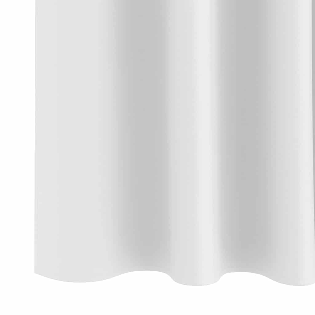 Mørklægningsgardiner med ringe 2 pcs Lys hvid 260 x 140 cm
