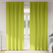 Mørklægningsgardiner med ringe 2 pcs Grøn 260 x 140 cm