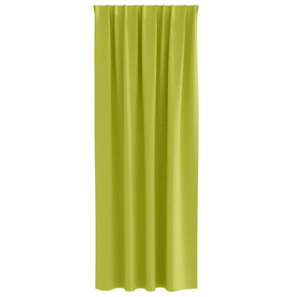 Mørklægningsgardiner med ringe 2 pcs Grøn 260 x 140 cm