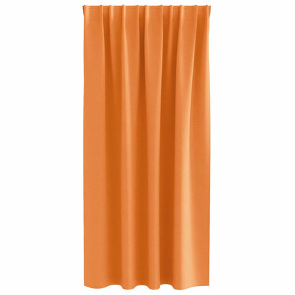 Mørklægningsgardiner med ringe 2 stk. Orange 175 x 140 cm