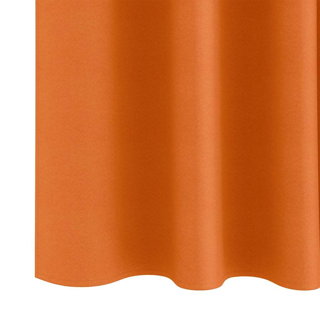 Mørklægningsgardiner med ringe 2 pcs Lys Orange 260 x 140 cm