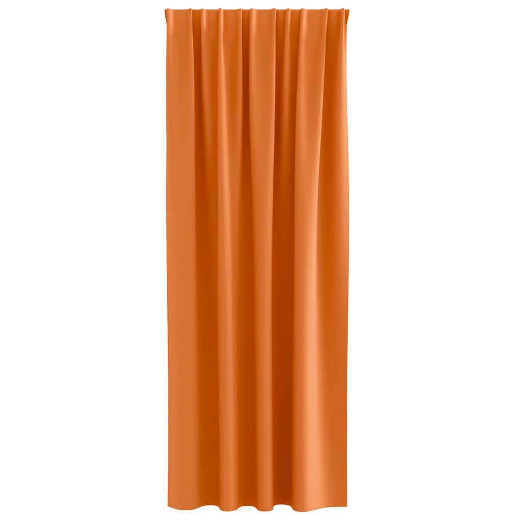 Mørklægningsgardiner med ringe 2 pcs Lys Orange 260 x 140 cm