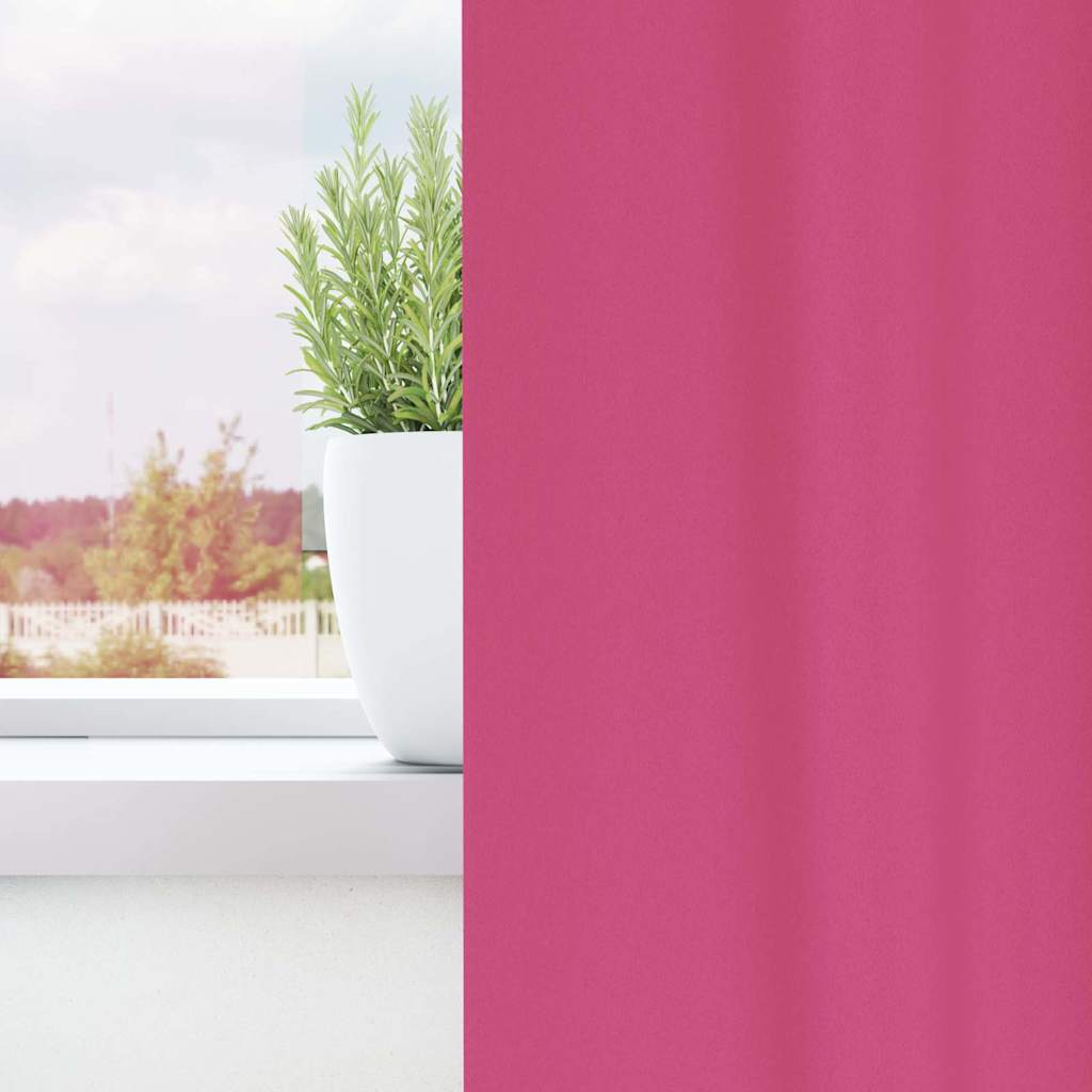 Mørklægningsgardiner med ringe 2 pcs Lys Pink 140 x 140 cm