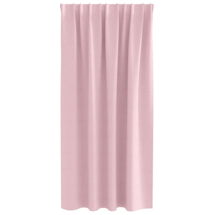 Mørklægningsgardiner med ringe 2 pcs Lyserød 175 x 140 cm