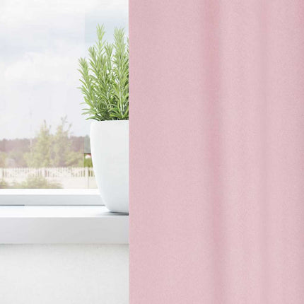 Mørklægningsgardiner med ringe 2 stk. Lyserød 245 x 140 cm
