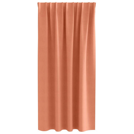 Mørklægningsgardiner med ringe 2 stk. Terrakotta 175 x 140 cm