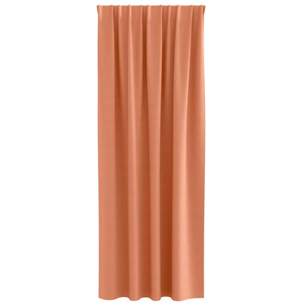 Mørklægningsgardiner med ringe 2 stk. Terrakotta 225 x 140 cm