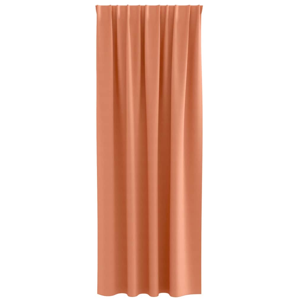 Mørklægningsgardiner med ringe 2 pcs Terrakotta 225 x 140 cm