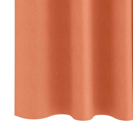 Mørklægningsgardiner med ringe 2 stk. Terrakotta 245 x 140 cm