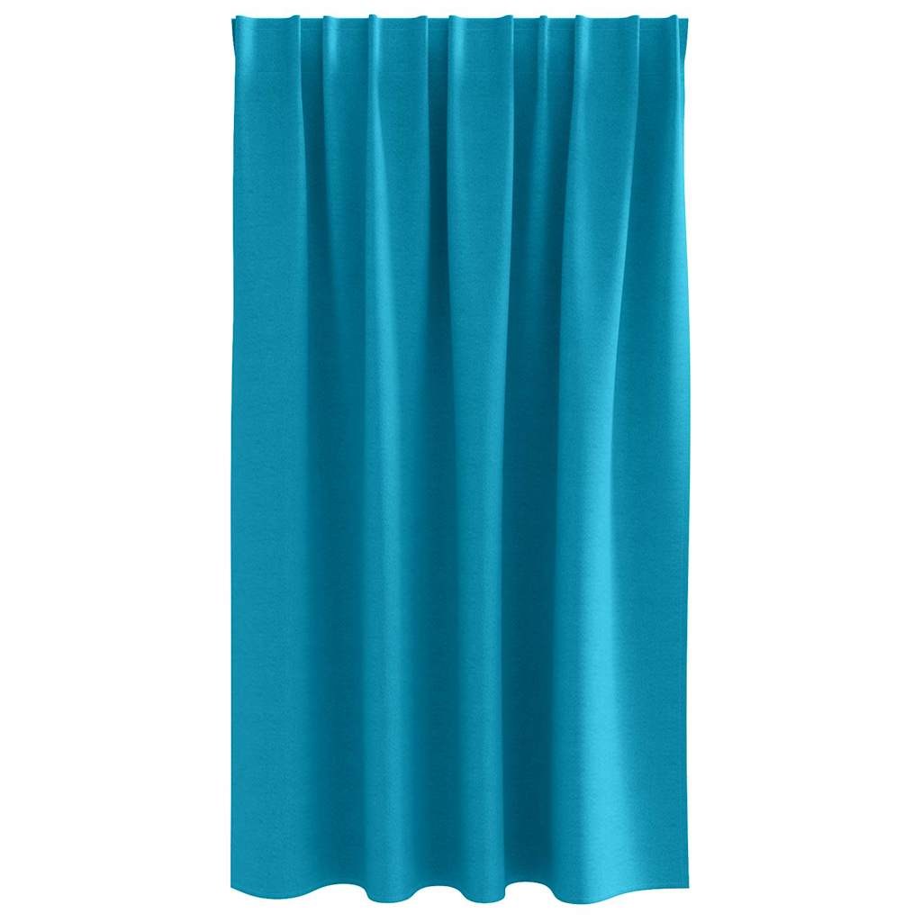 Mørklægningsgardiner med ringe 2 pcs Turkis 140 x 140 cm