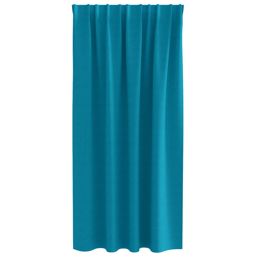 Mørklægningsgardiner med ringe 2 pcs Turkis 175 x 140 cm