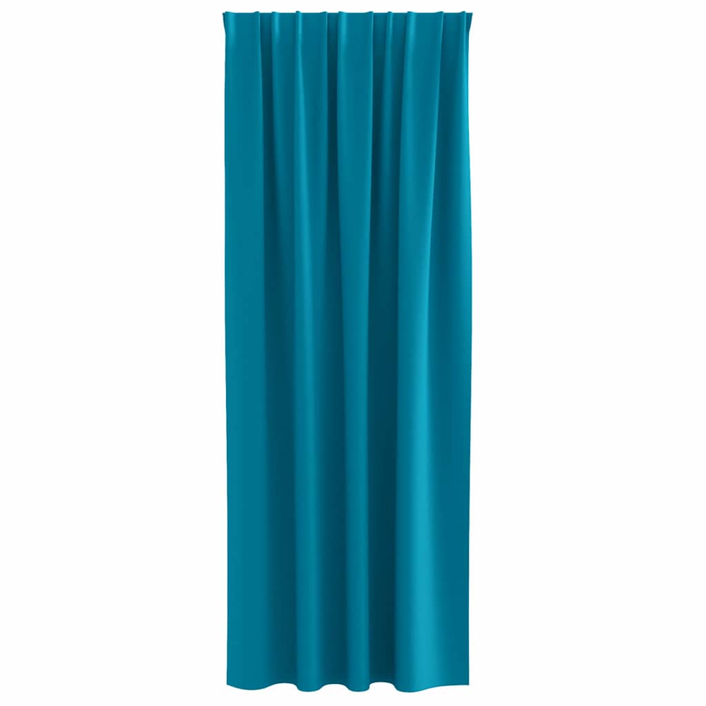 Mørklægningsgardiner med ringe 2 pcs Turkis 260 x 140 cm