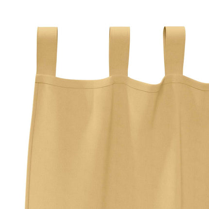Mørklægningsgardiner med ringe 2 stk. Beige 140 x 140 cm