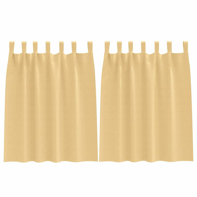 Mørklægningsgardiner med ringe 2 pcs Beige 140 x 140 cm