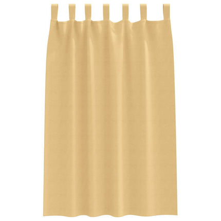Mørklægningsgardiner med ringe 2 stk. Beige 175 x 140 cm