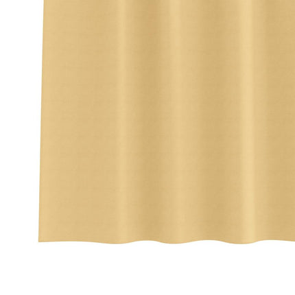 Mørklægningsgardiner med ringe 2 stk. Beige 245 x 140 cm