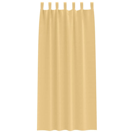 Mørklægningsgardiner med ringe 2 stk. Beige 245 x 140 cm