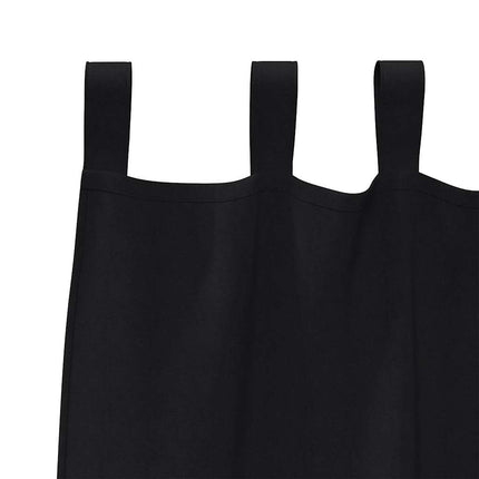 Mørklægningsgardiner med ringe 2 stk. Sort 175 x 140 cm