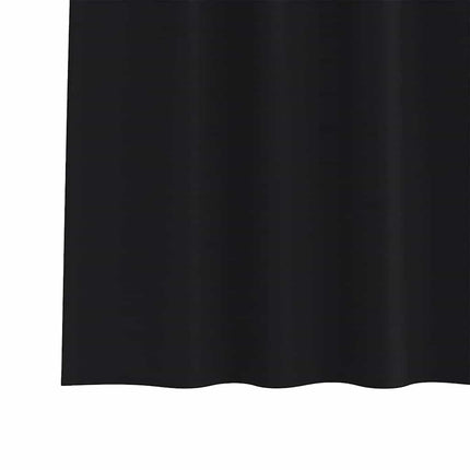 Mørklægningsgardiner med ringe 2 pcs Sort 245 x 140 cm