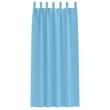 Mørklægningsgardiner med ringe 2 stk. Lyseblå 260 x 140 cm