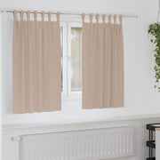 Mørklægningsgardiner med ringe 2 pcs Gråbrun 140 x 140 cm