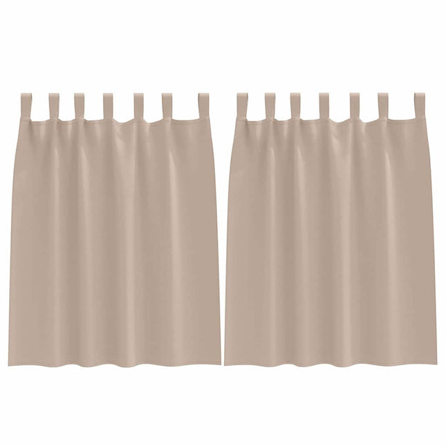 Mørklægningsgardiner med ringe 2 pcs Gråbrun 140 x 140 cm