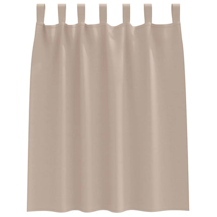 Mørklægningsgardiner med ringe 2 stk. Gråbrun 140 x 140 cm