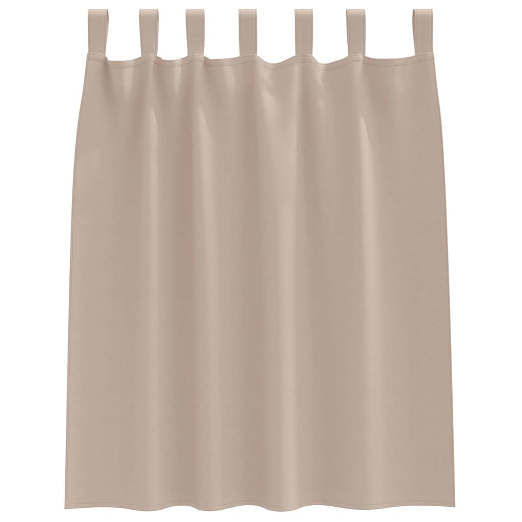 Mørklægningsgardiner med ringe 2 pcs Gråbrun 140 x 140 cm