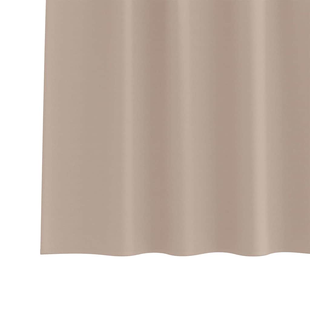 Mørklægningsgardiner med ringe 2 pcs Gråbrun 225 x 140 cm