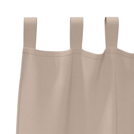 Mørklægningsgardiner med ringe 2 pcs Gråbrun 260 x 140 cm
