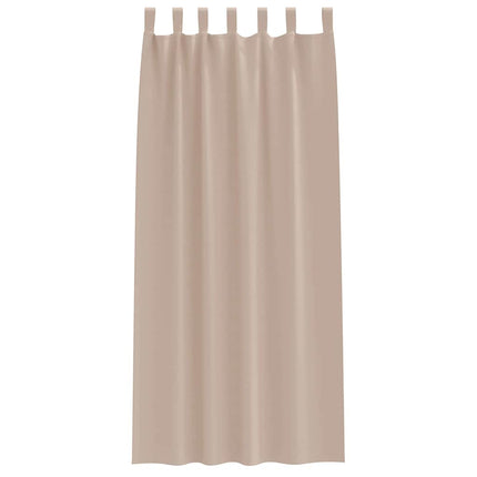 Mørklægningsgardiner med ringe 2 pcs Gråbrun 260 x 140 cm