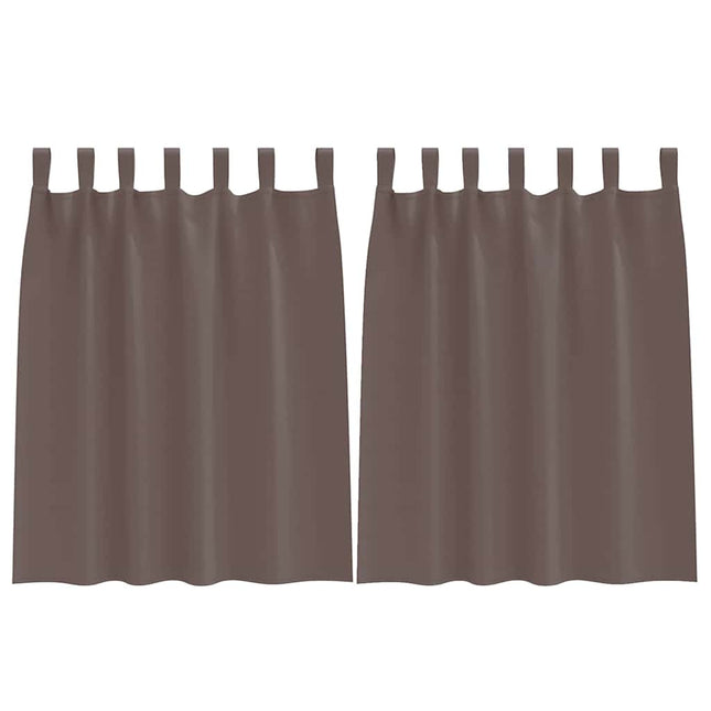 Mørklægningsgardiner med ringe 2 pcs Mørk Brun 140 x 140 cm