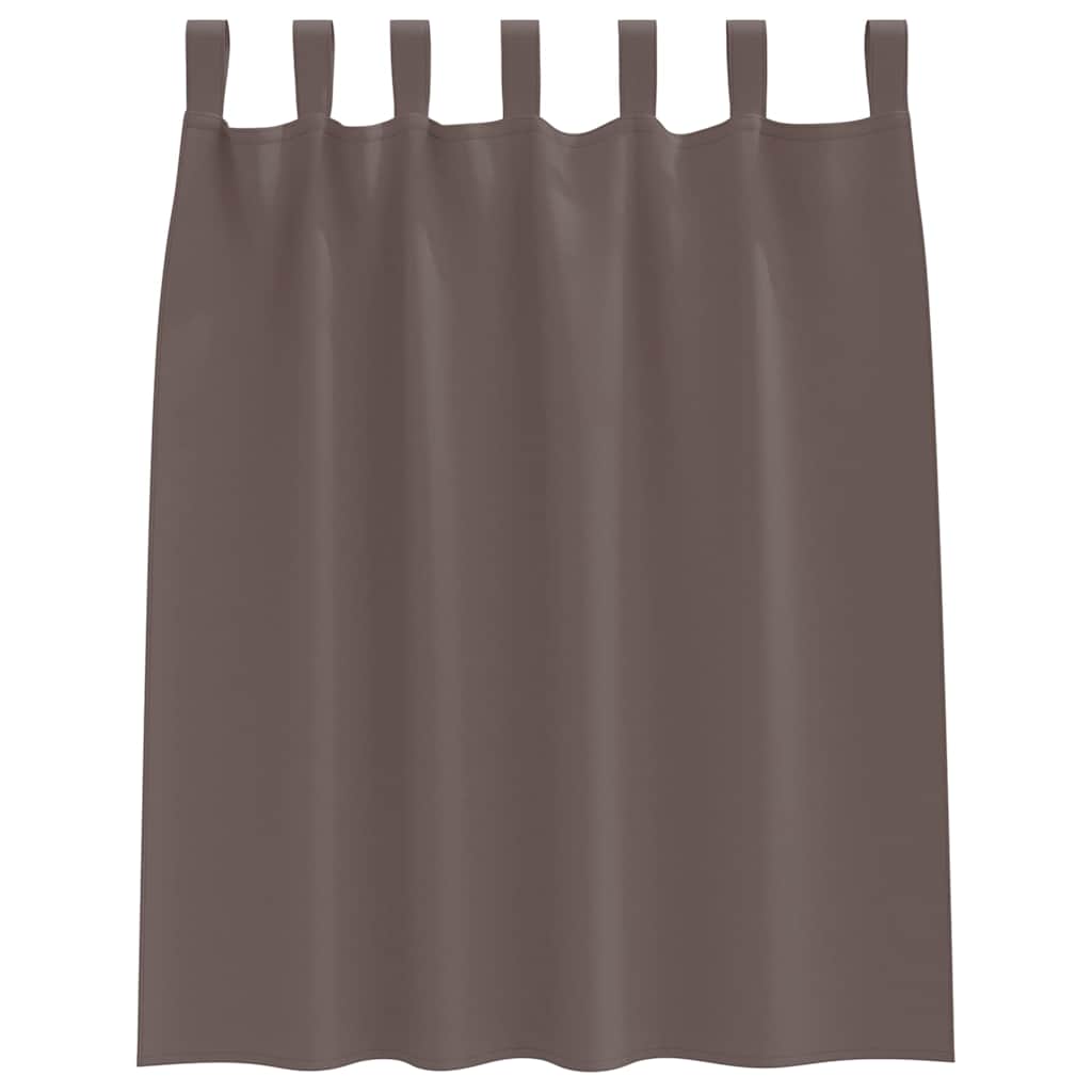 Mørklægningsgardiner med ringe 2 pcs Mørk Brun 140 x 140 cm
