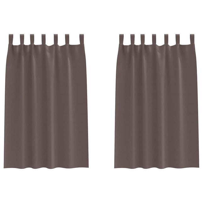 Mørklægningsgardiner med ringe 2 pcs Mørk Brun 175 x 140 cm