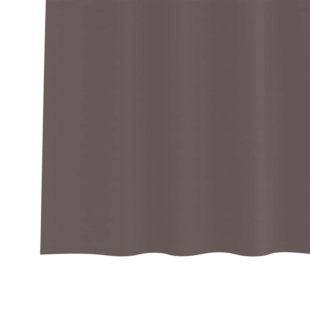 Mørklægningsgardiner med ringe 2 pcs Mørk Brun 245 x 140 cm