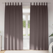 Mørklægningsgardiner med ringe 2 pcs Mørk Brun 245 x 140 cm