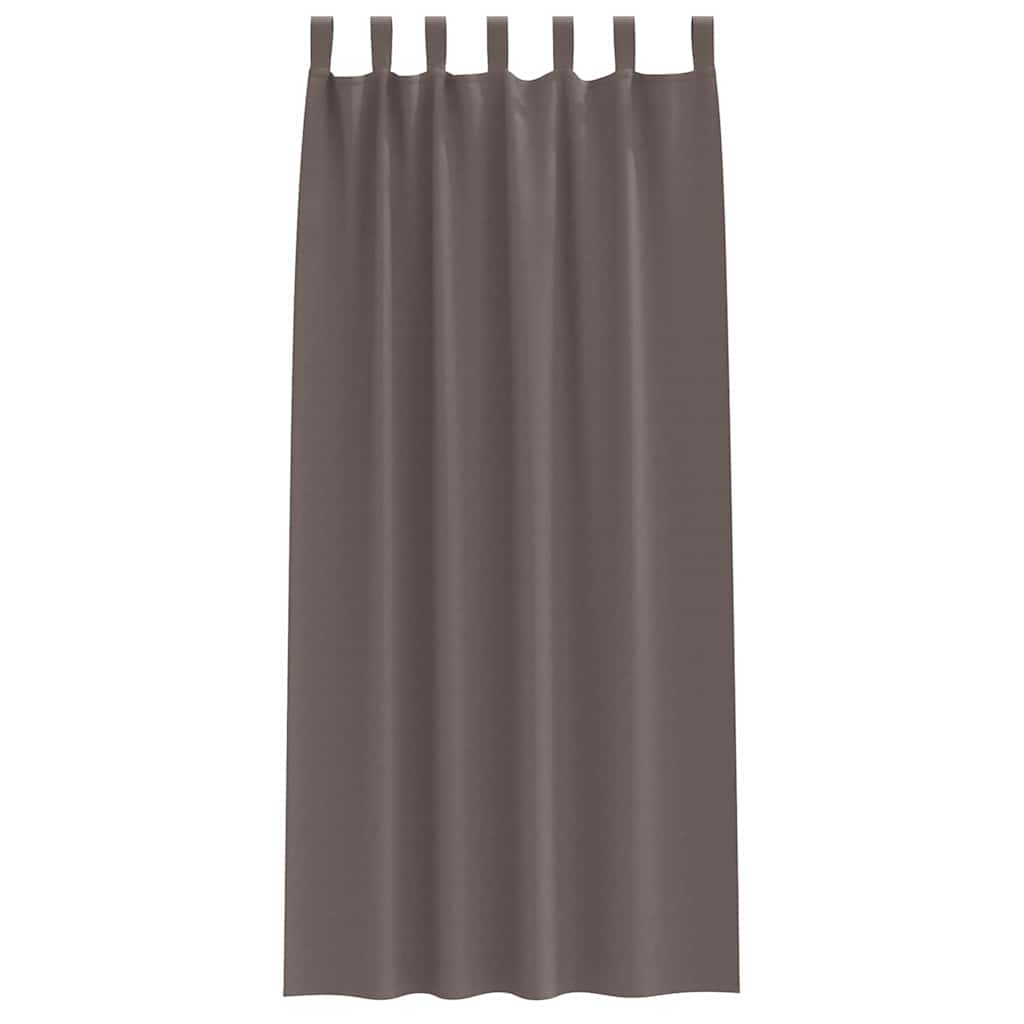 Mørklægningsgardiner med ringe 2 pcs Mørk Brun 245 x 140 cm